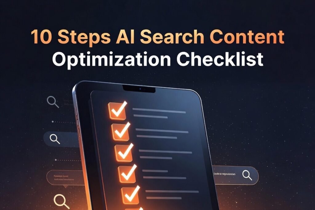 10 Steps AI Search Content Optimization Checklist