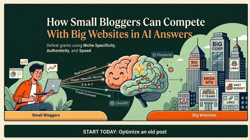 How Small Bloggers Can Compete With Big Websites in AI Answers