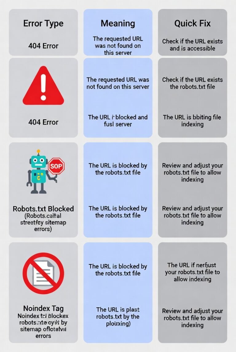 Common Sitemap Errors and What They Actually Mean