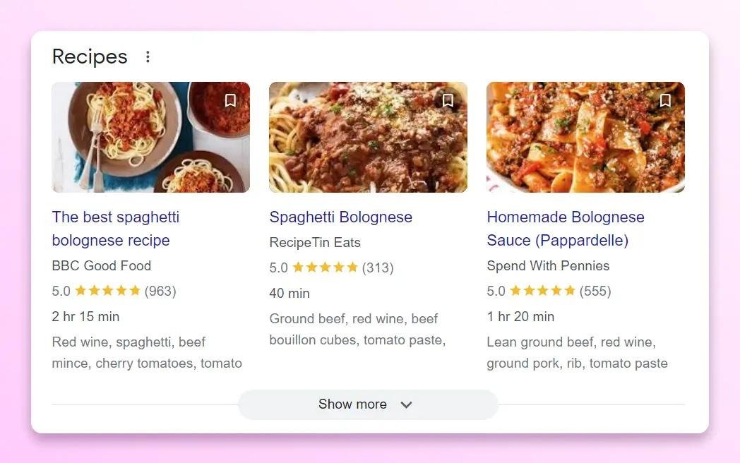Recipe structured data in WordPress